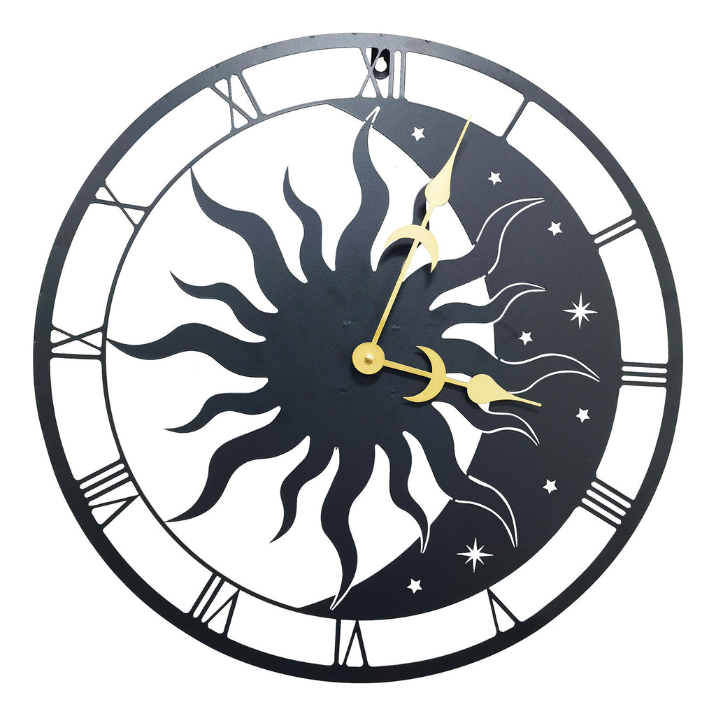 Sun & Moon Silhouette Wall Clock