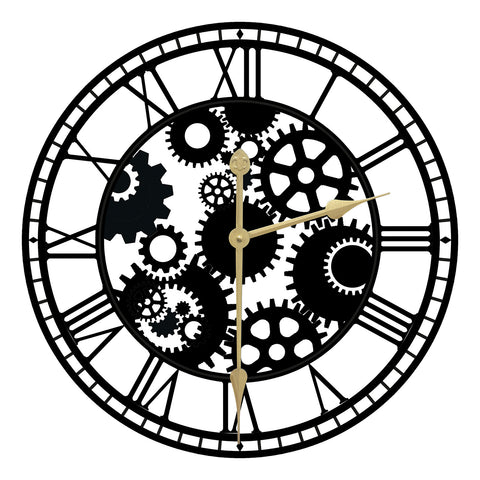 Cogs Silhouette Wall Clock